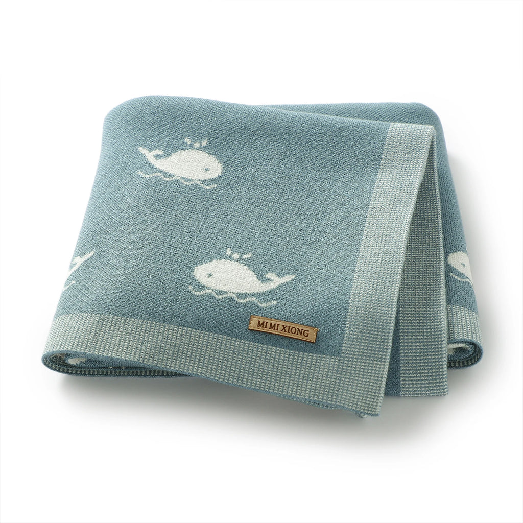 Little Whale Knit Blanket