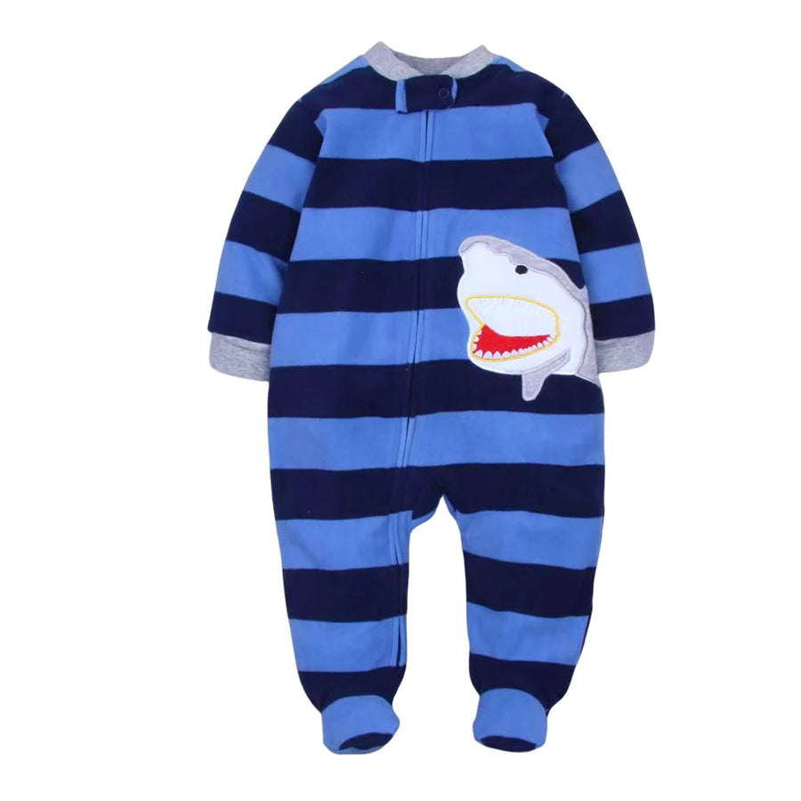 Fleece Animal Print Baby Romper, product view 2