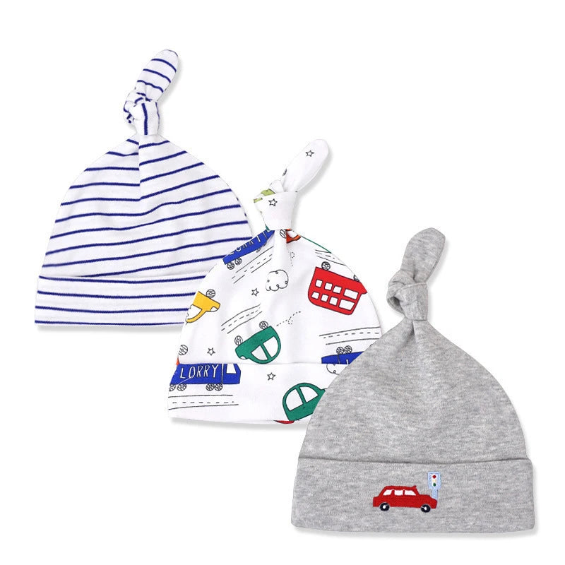 Cotton Cartoon Baby Cap Set