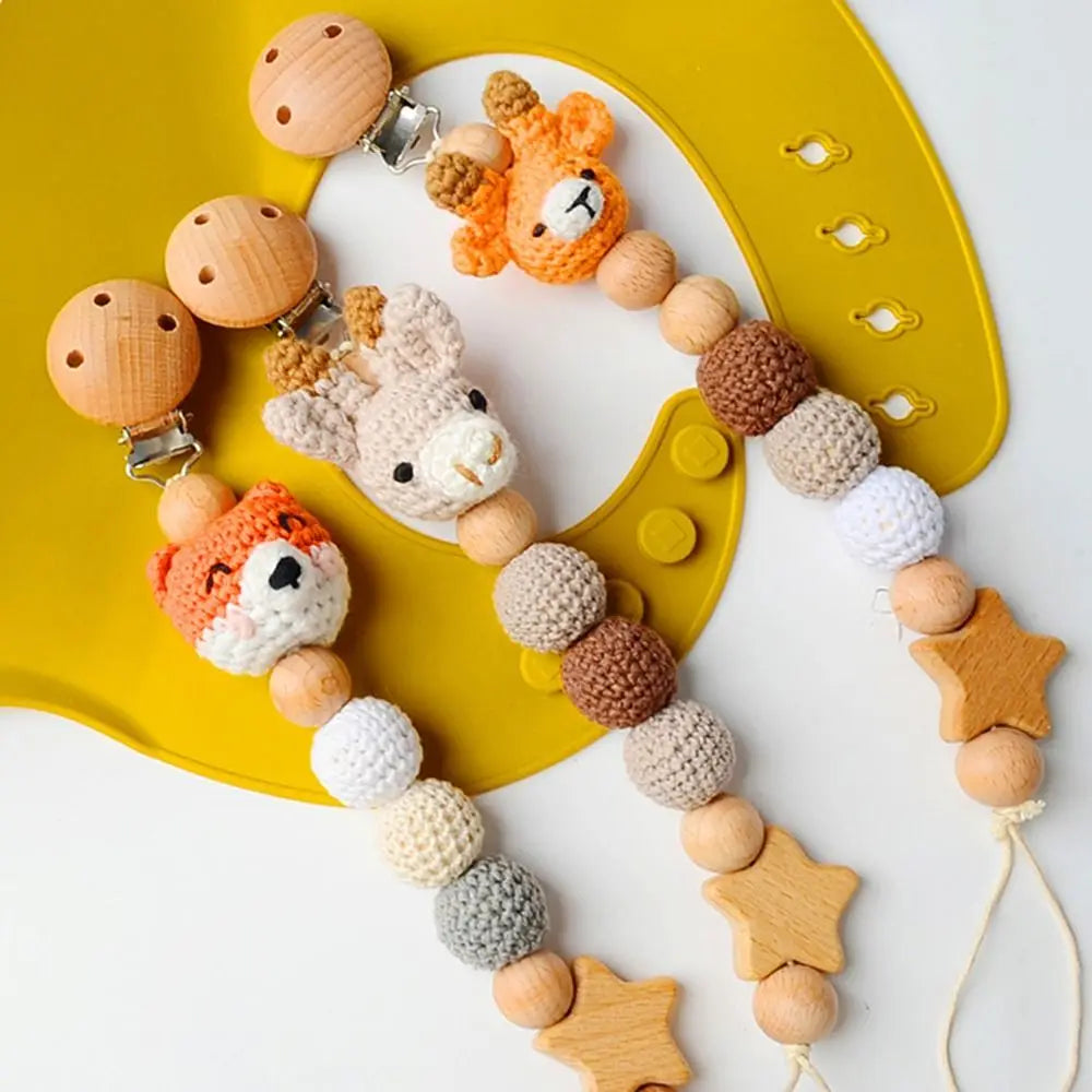 Crochet Animal Pacifier Clip