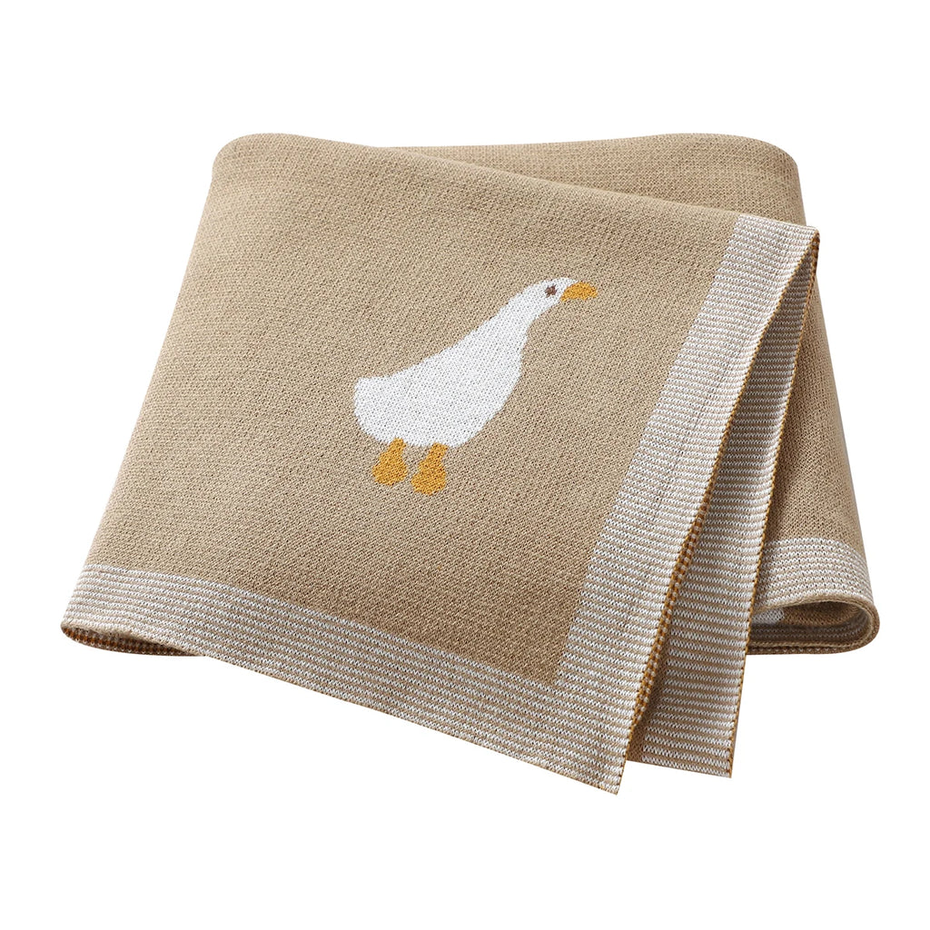 Allover Goose Knit Baby Blanket - 90 x 70 cm