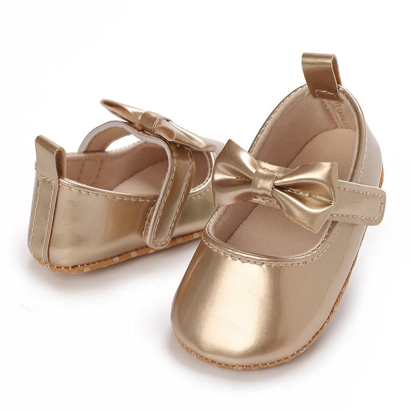 Bow Detail Baby First Walkers top view