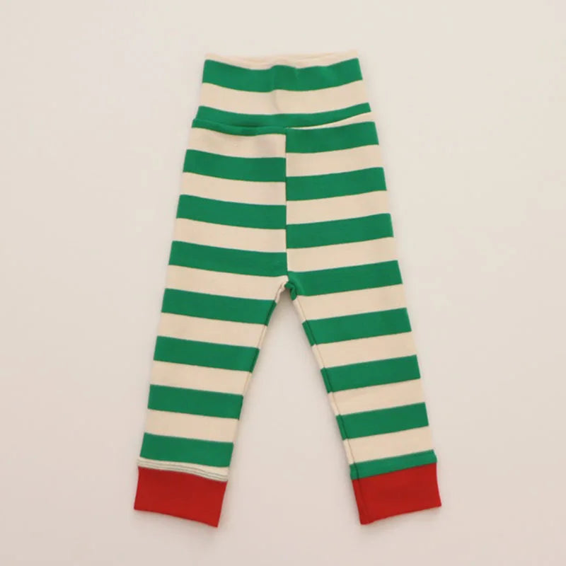 Christmas Stripe Bodysuit & Pants Pajama Set