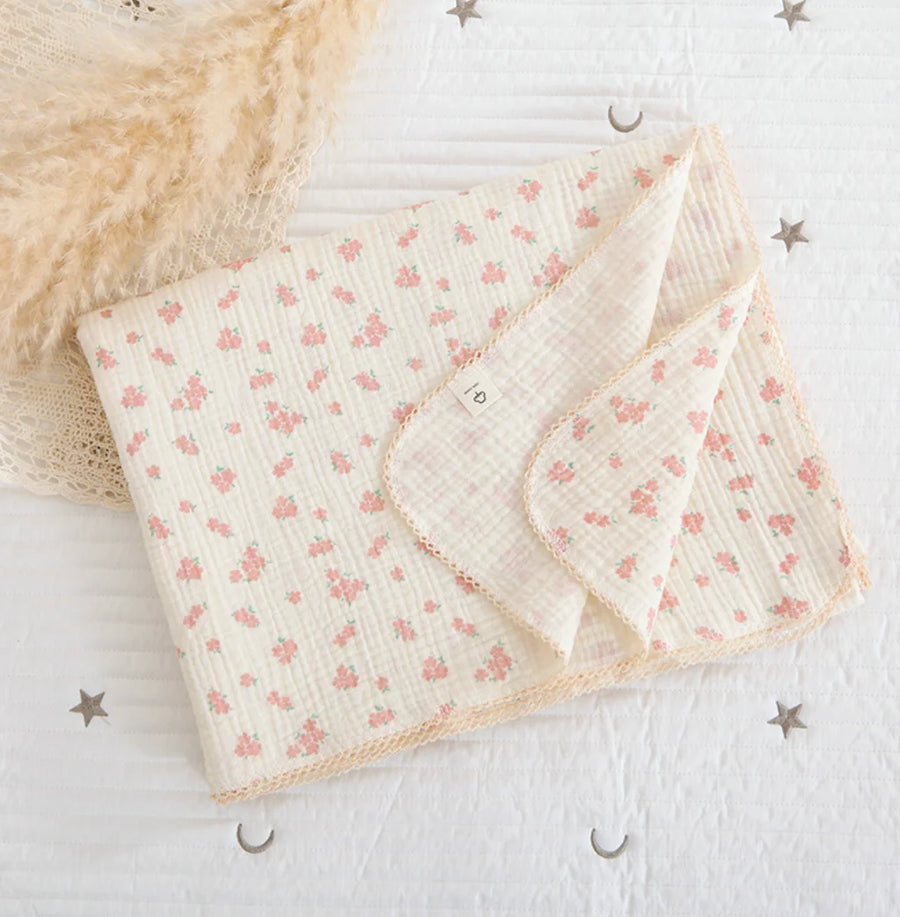 Muslin Floral Baby Blanket, product view 8