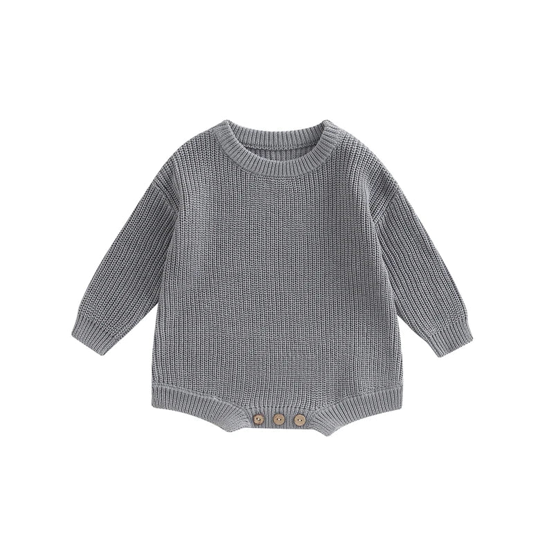 Knitted Long Sleeve Baby Romper, product view 15