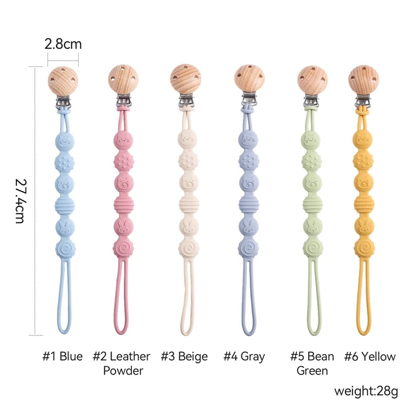 Beech Wood Pacifier Clip, product view 6