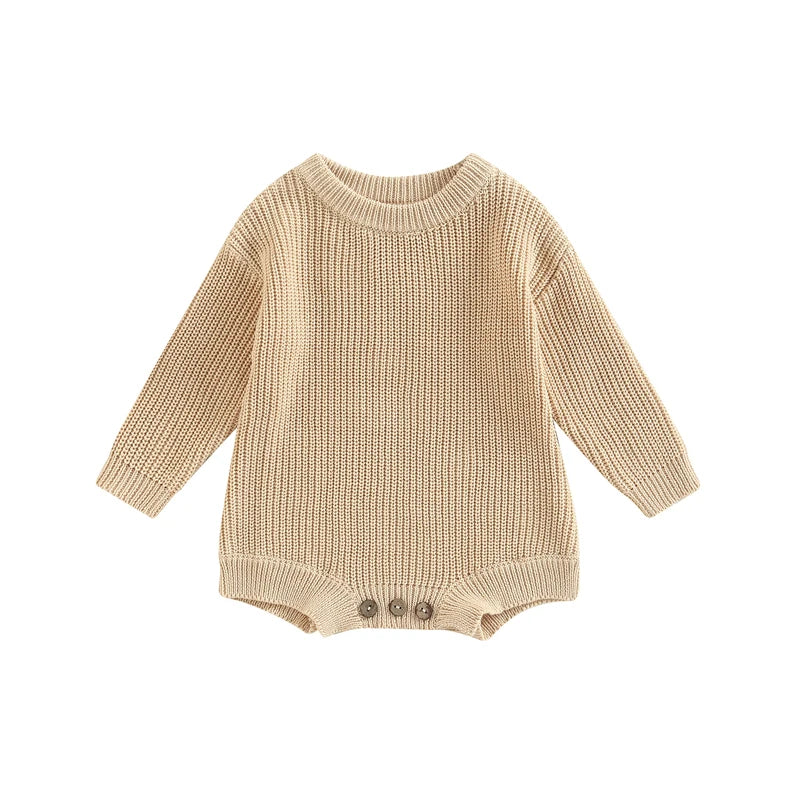 Knitted Long Sleeve Baby Romper, product view 28