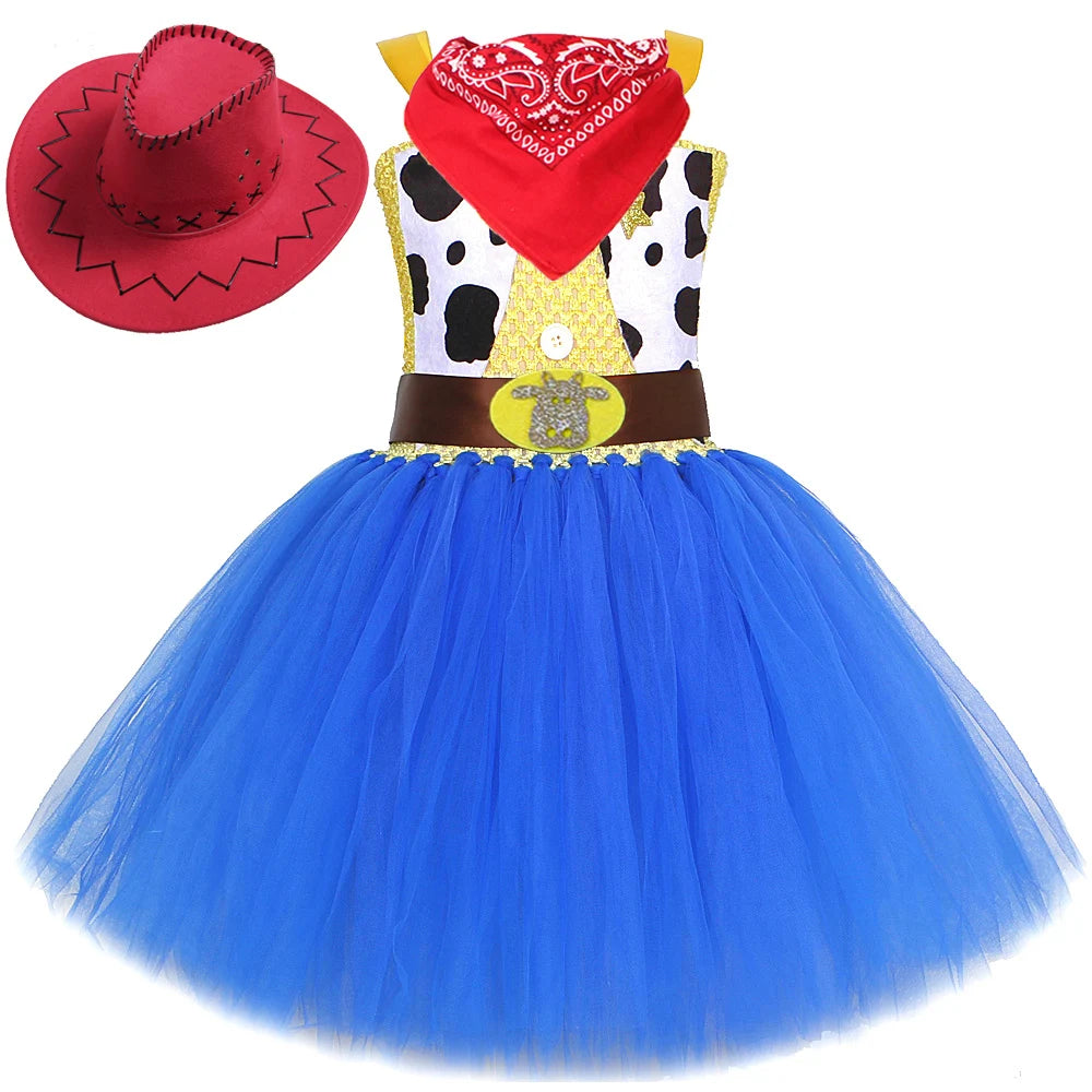 Cowgirl tutu dress front view on mannequin