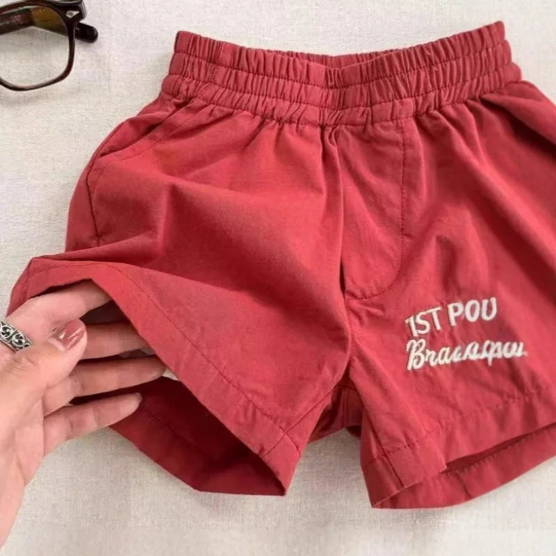 Rémi Penguin-Embroidered Play Shorts — GentleNest Co