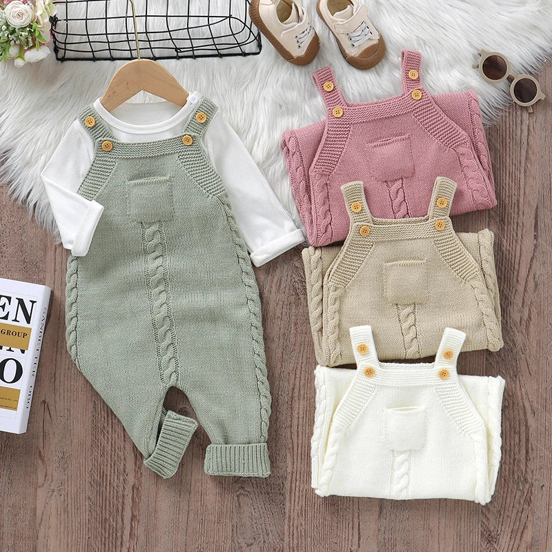 Hearthside Cable Knit Overall Romper