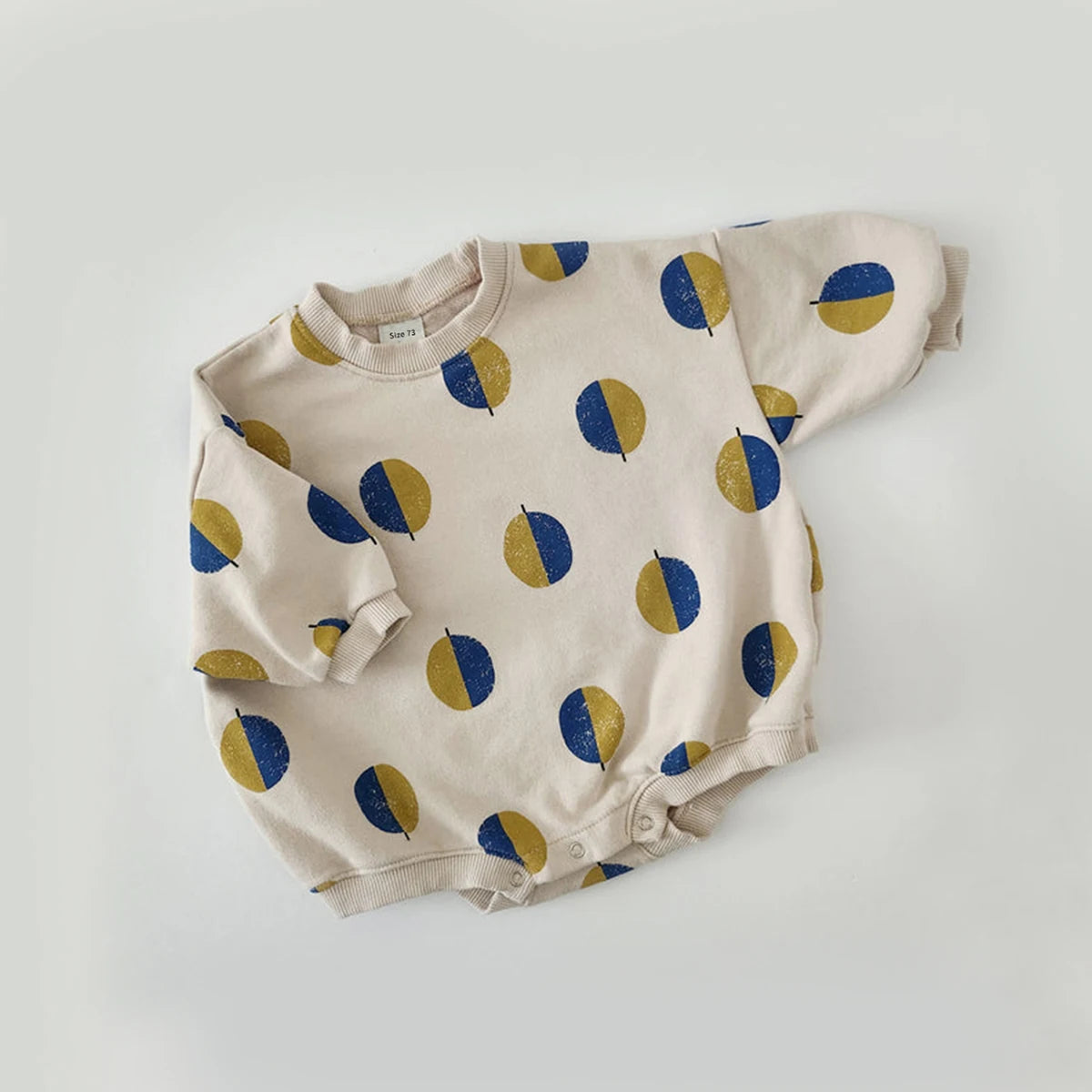 Balloon Print Sweatshirt Romper