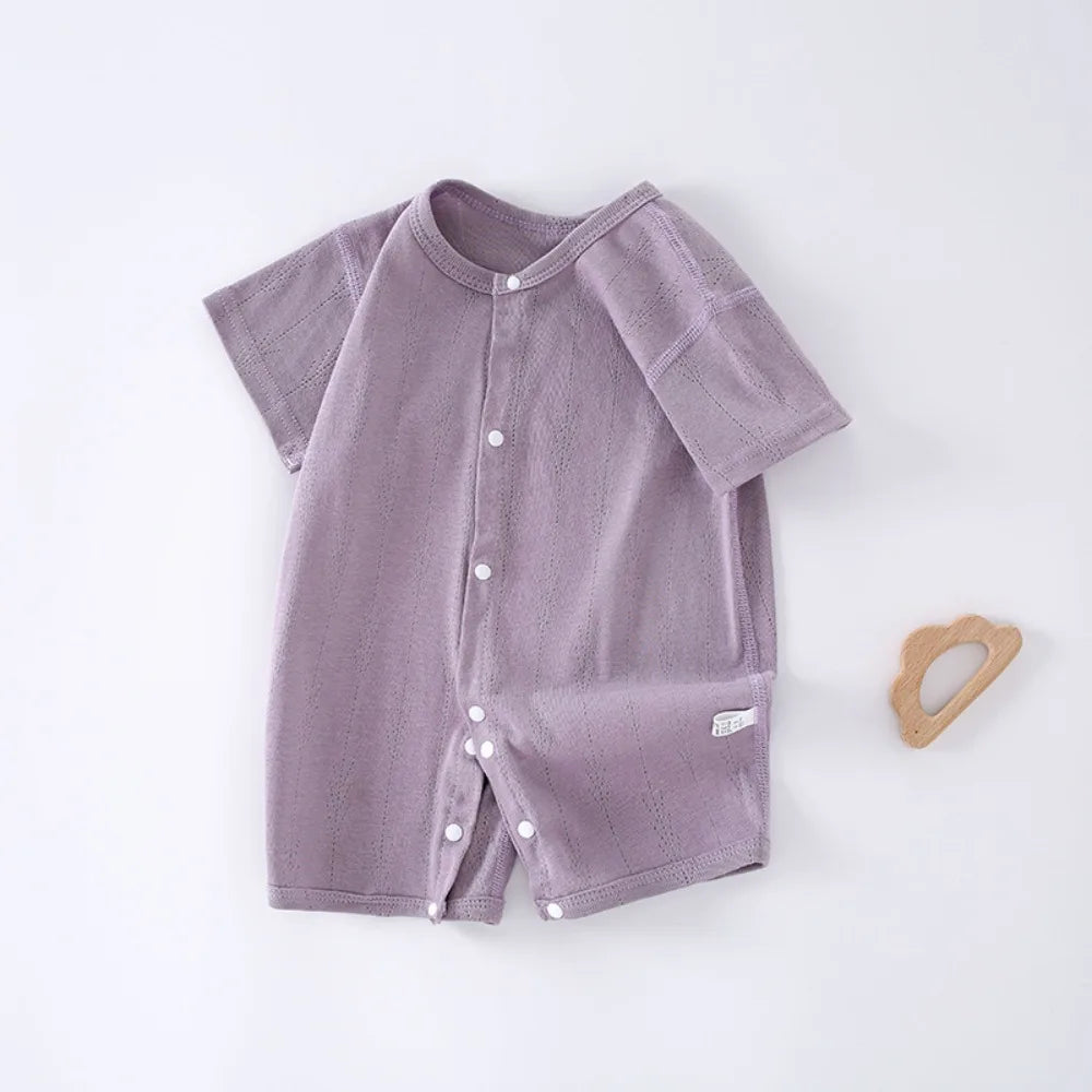 Breathable Cotton Short Sleeve Romper