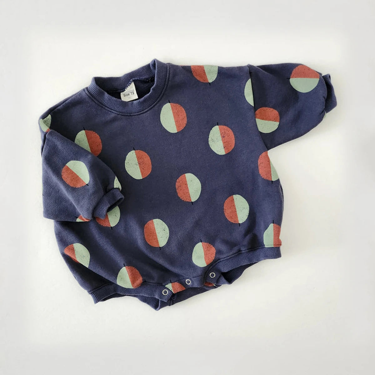 Balloon Print Sweatshirt Romper