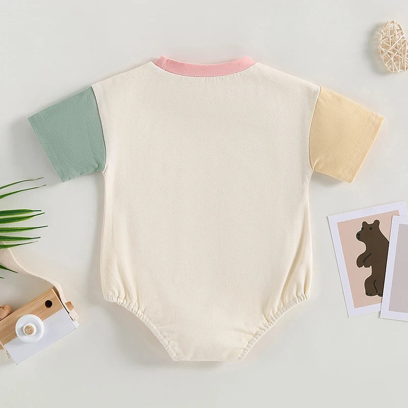 Contrast Color Romper for Babies