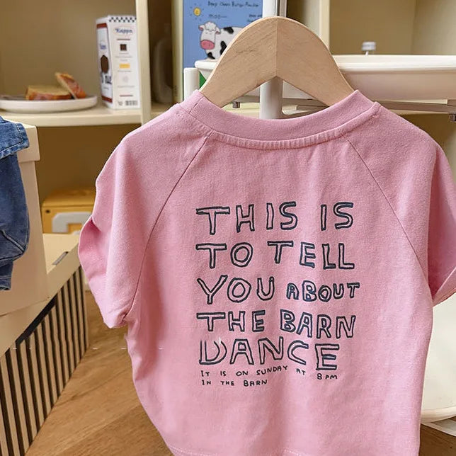 Barn Dance Pink Cotton Tee – detail 3
