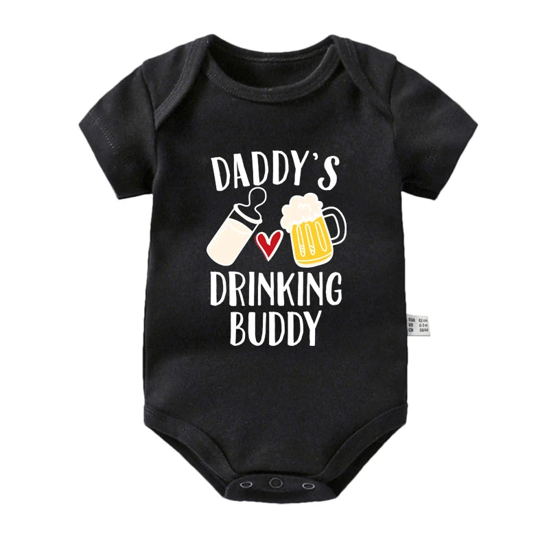 Comfortable Baby Romper with Daddy's Buddy Print Design