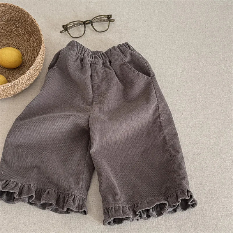 Solène Meadow Ruffle-Hem Pants, detail 8