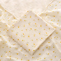 Yellow Flower Muslin Baby Blanket - 2-Layer Cotton Swaddle - 100×100 cm (39.4×39.4 inches)