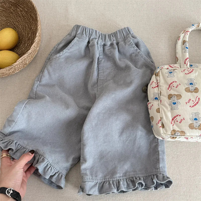 Solène Meadow Ruffle-Hem Pants, detail 7