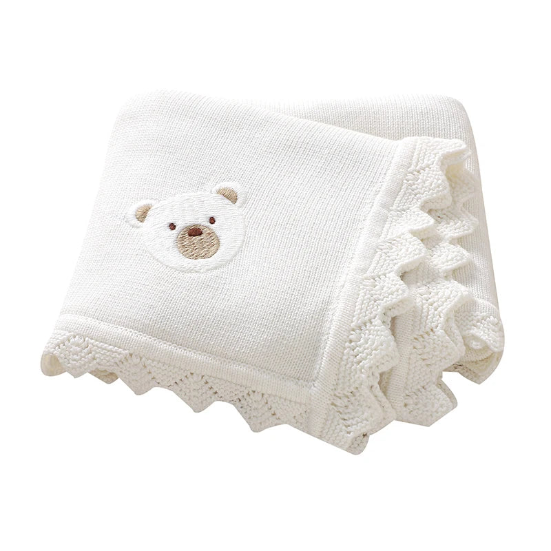 Knitted Bear Cartoon Baby Blanket, product view 9