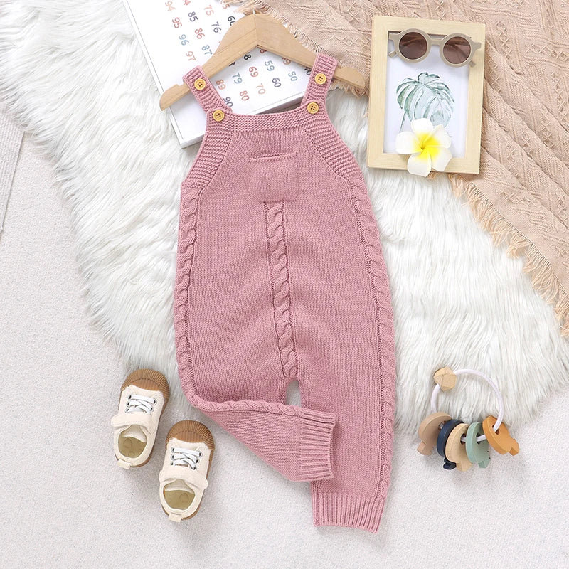Hearthside Cable Knit Overall Romper