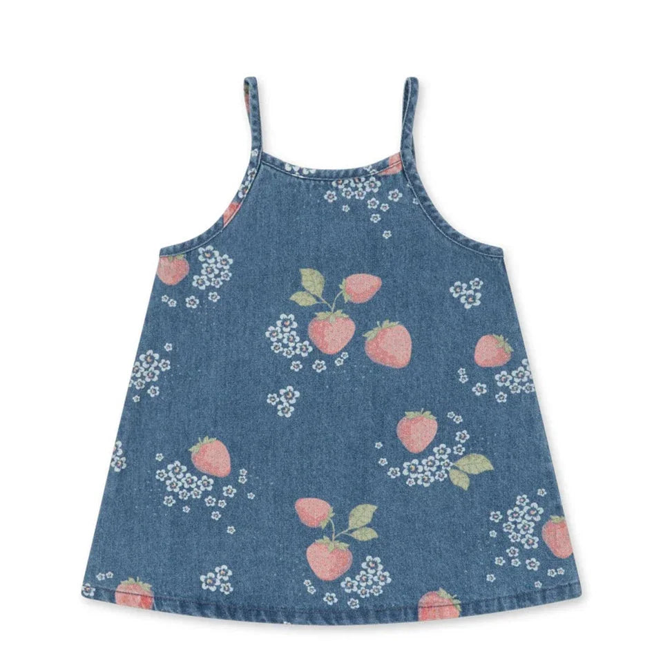 Petit Denim Pêche Slip Dress – product view