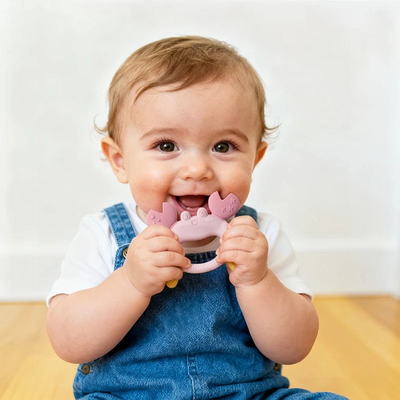 Crab-Shaped Silicone Baby Teether