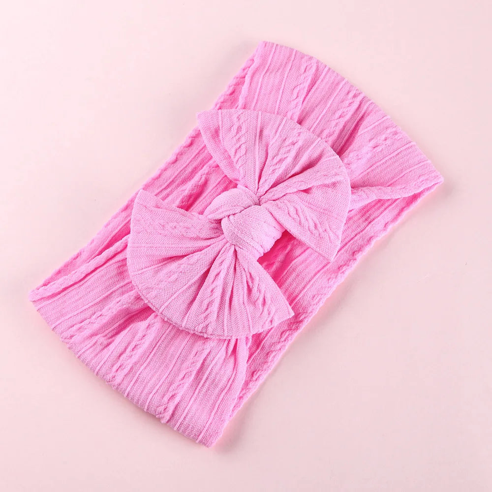 Bow Print Baby Headband Set