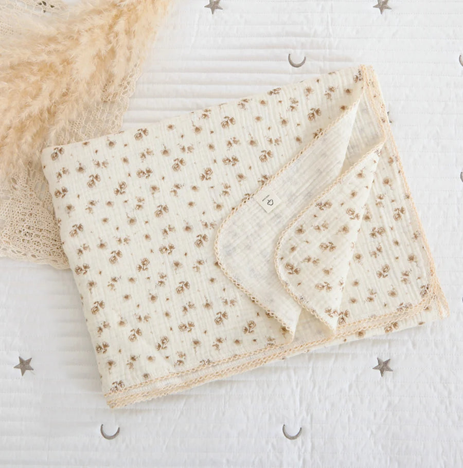 Muslin Floral Baby Blanket, product view 7