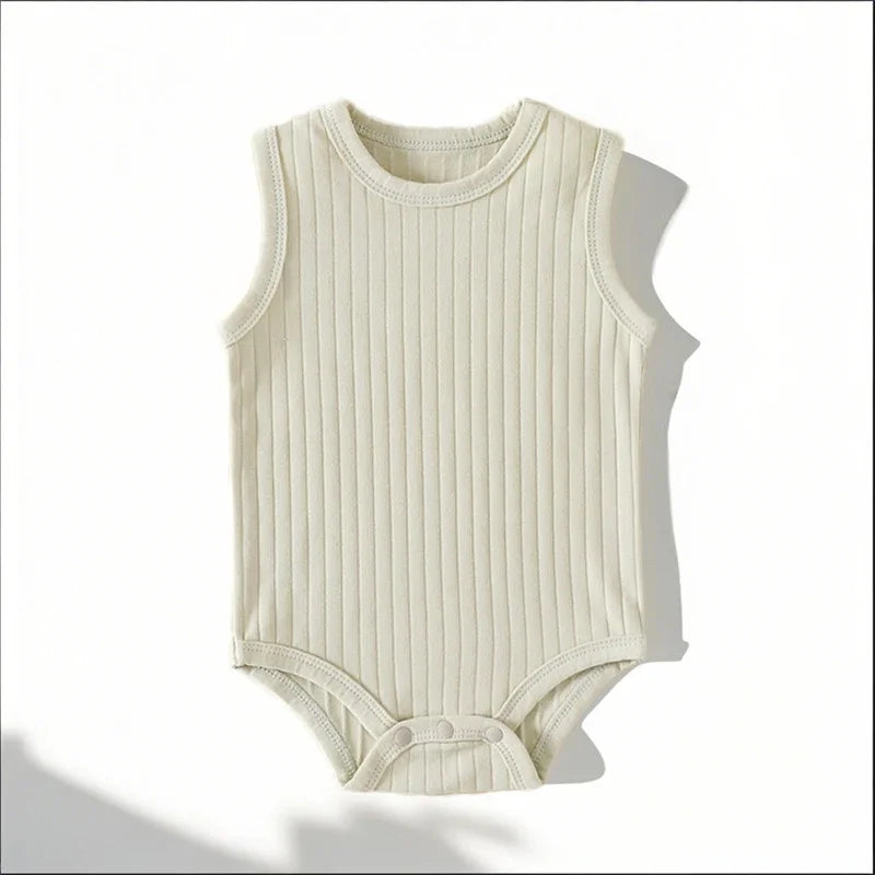 4-Pack Sleeveless Ribbed Bodysuit Set