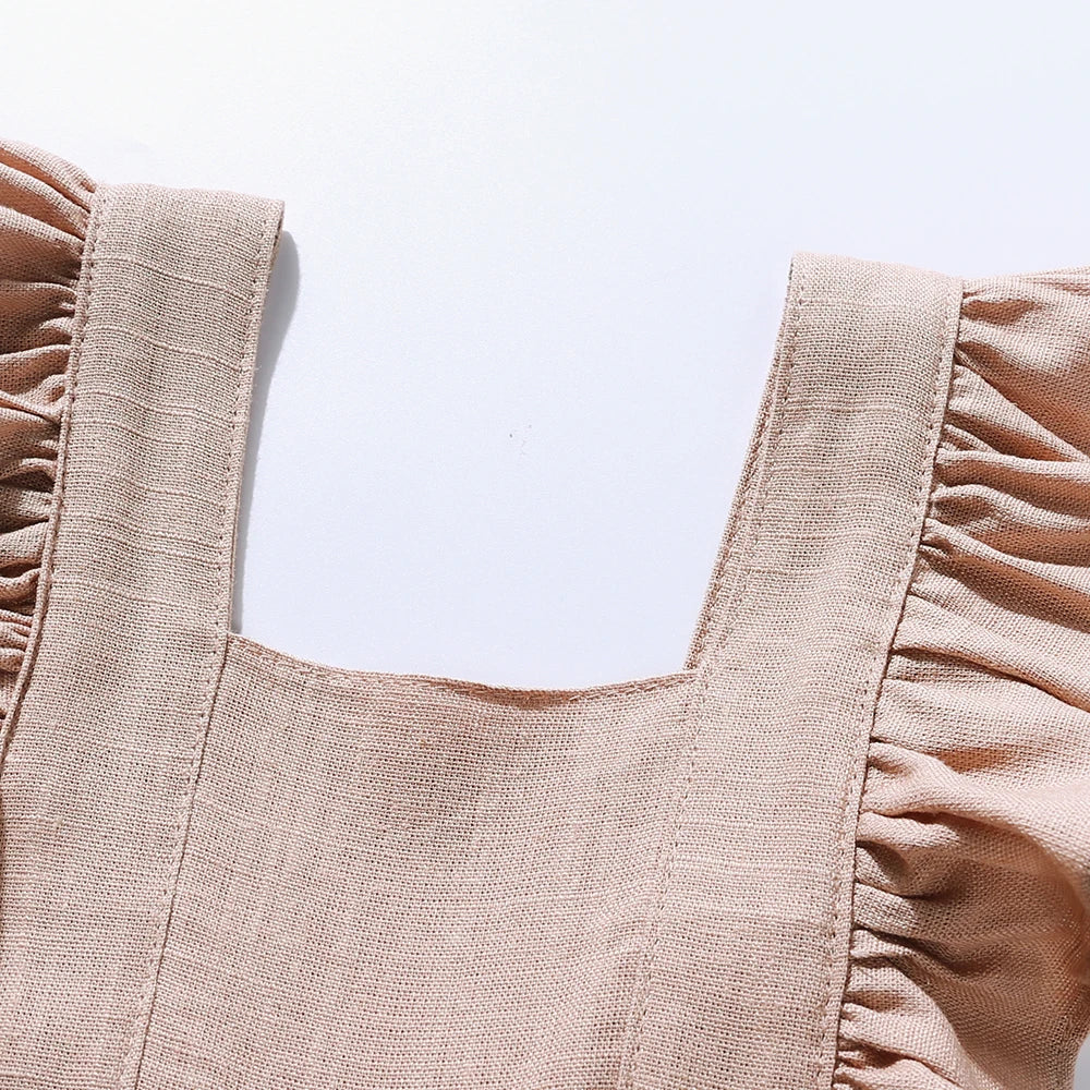 Camille Flutter Romper - Pink