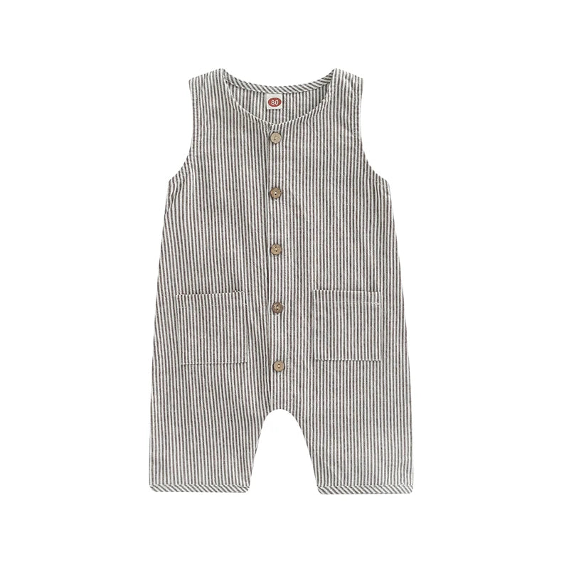Sleeveless Stripe Baby Romper