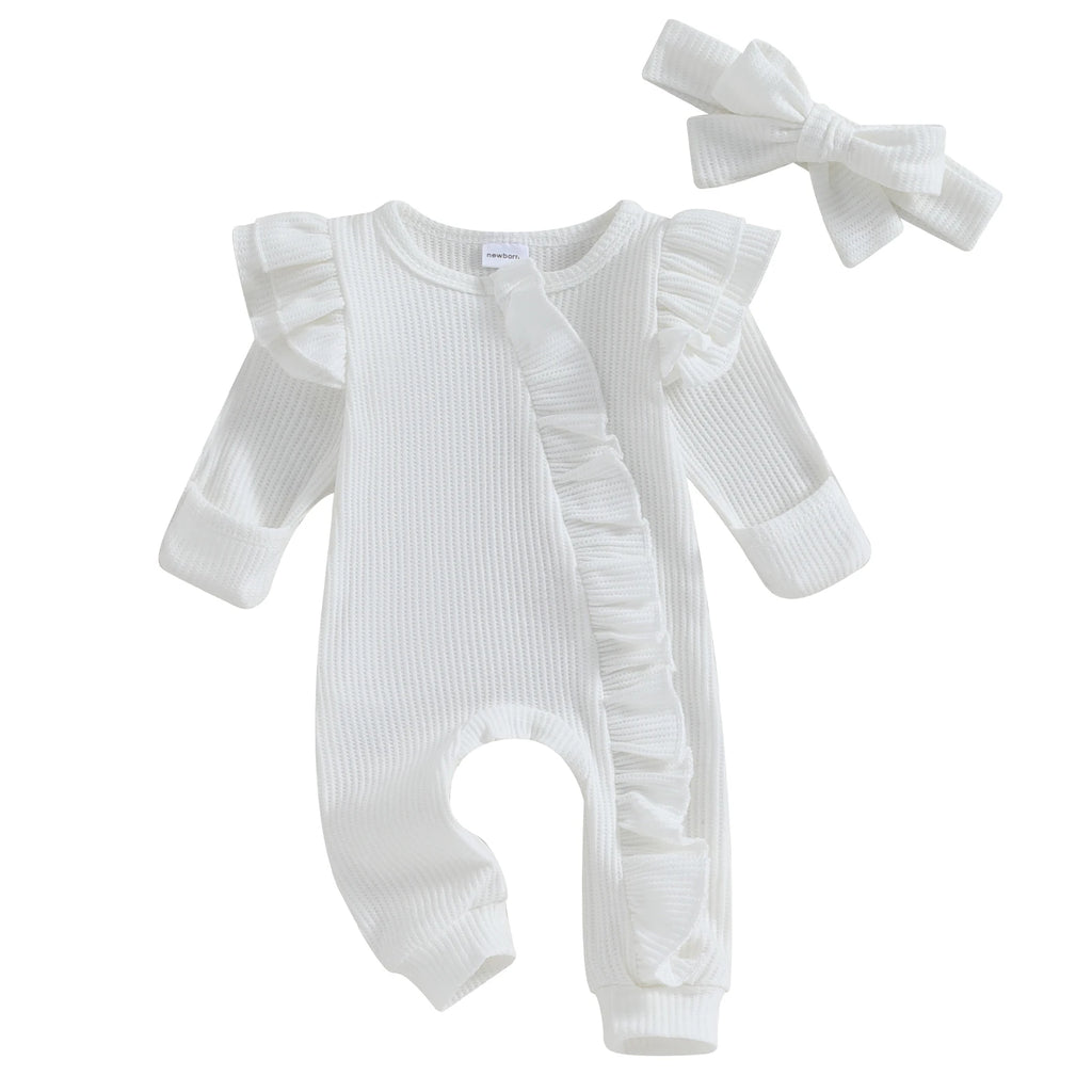 Snowberry Ruffle Bow Romper