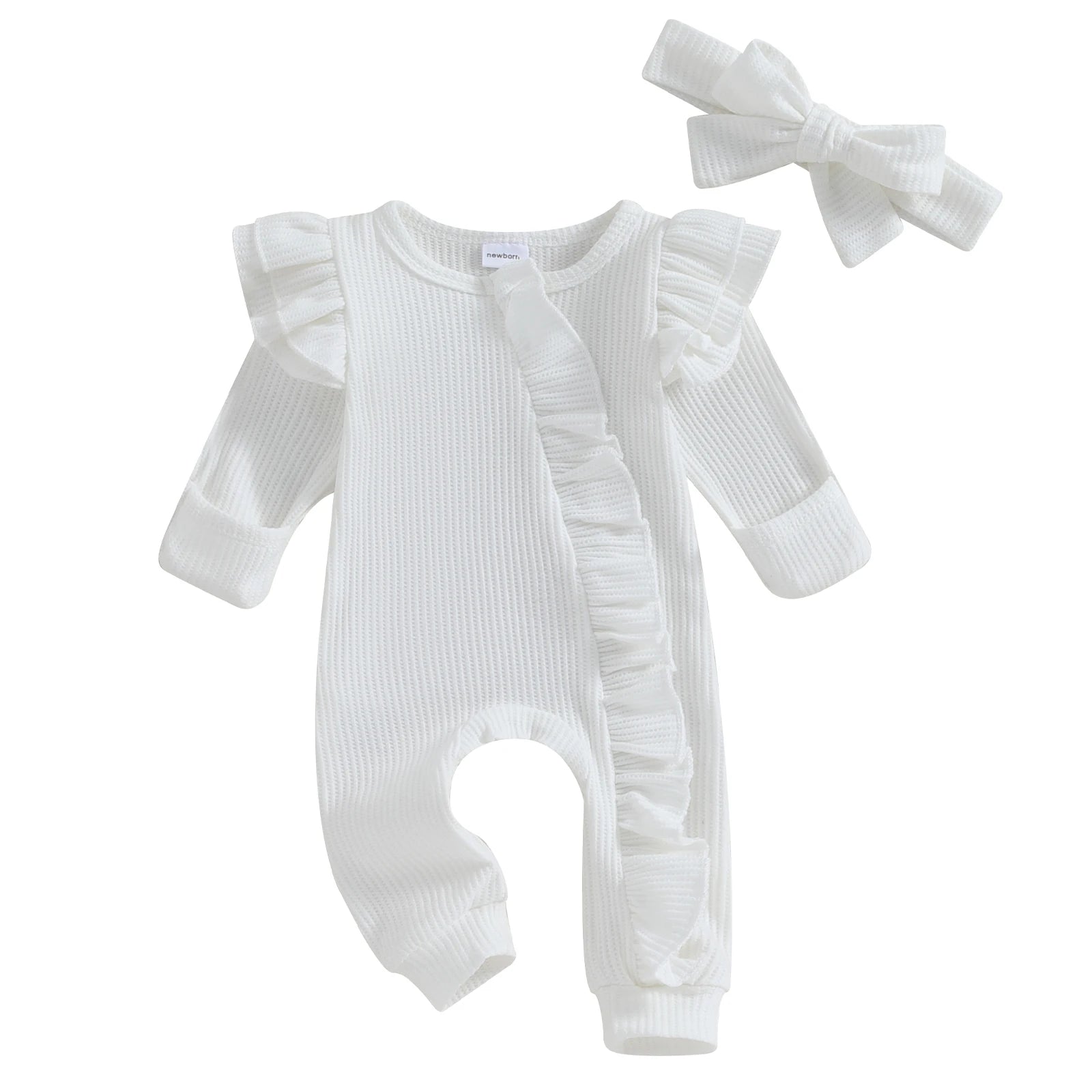 Snowberry Ruffle Bow Romper