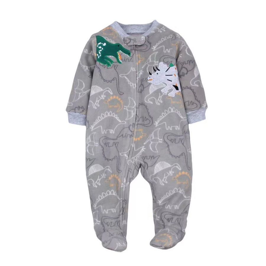 Fleece Animal Print Baby Romper, product view 6