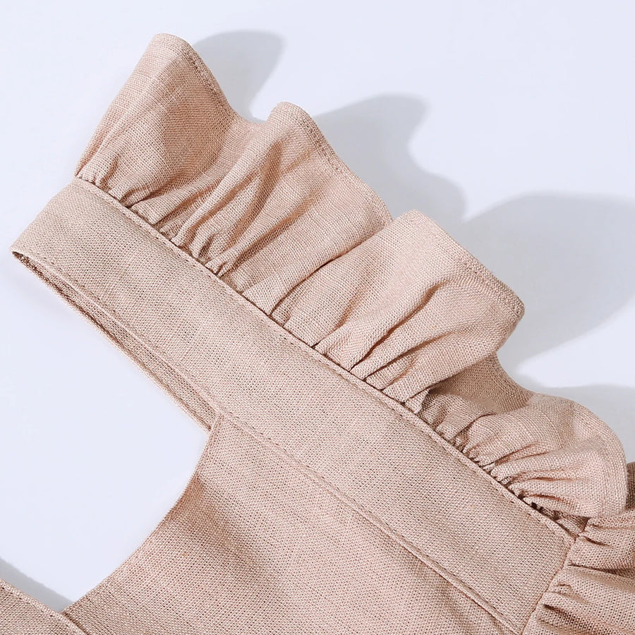 Camille Flutter Romper - Pink, product view 3