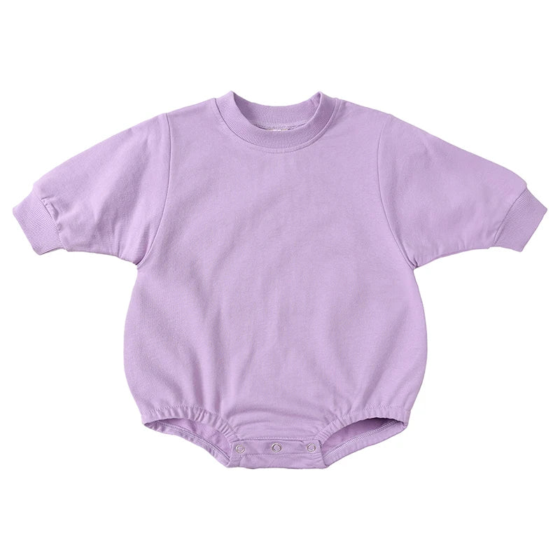 Cotton Baby Romper Bodysuit in French Terry Fabric