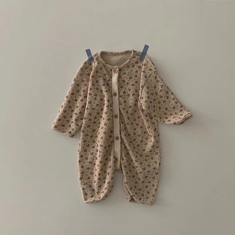 Floral Waffle Romper