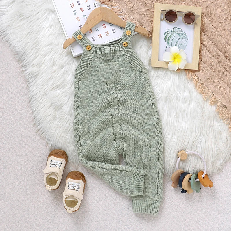 Hearthside Cable Knit Overall Romper