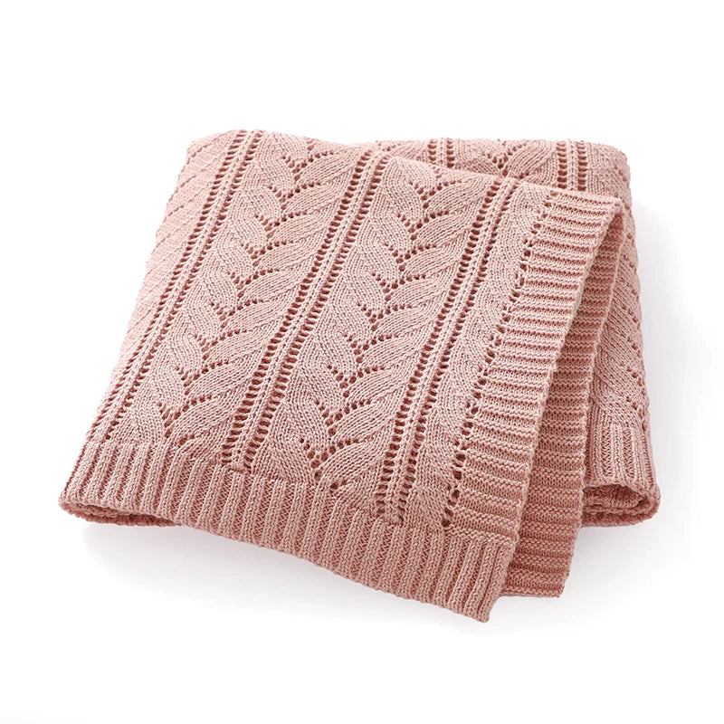 Knitted Cotton Baby Swaddle Blanket