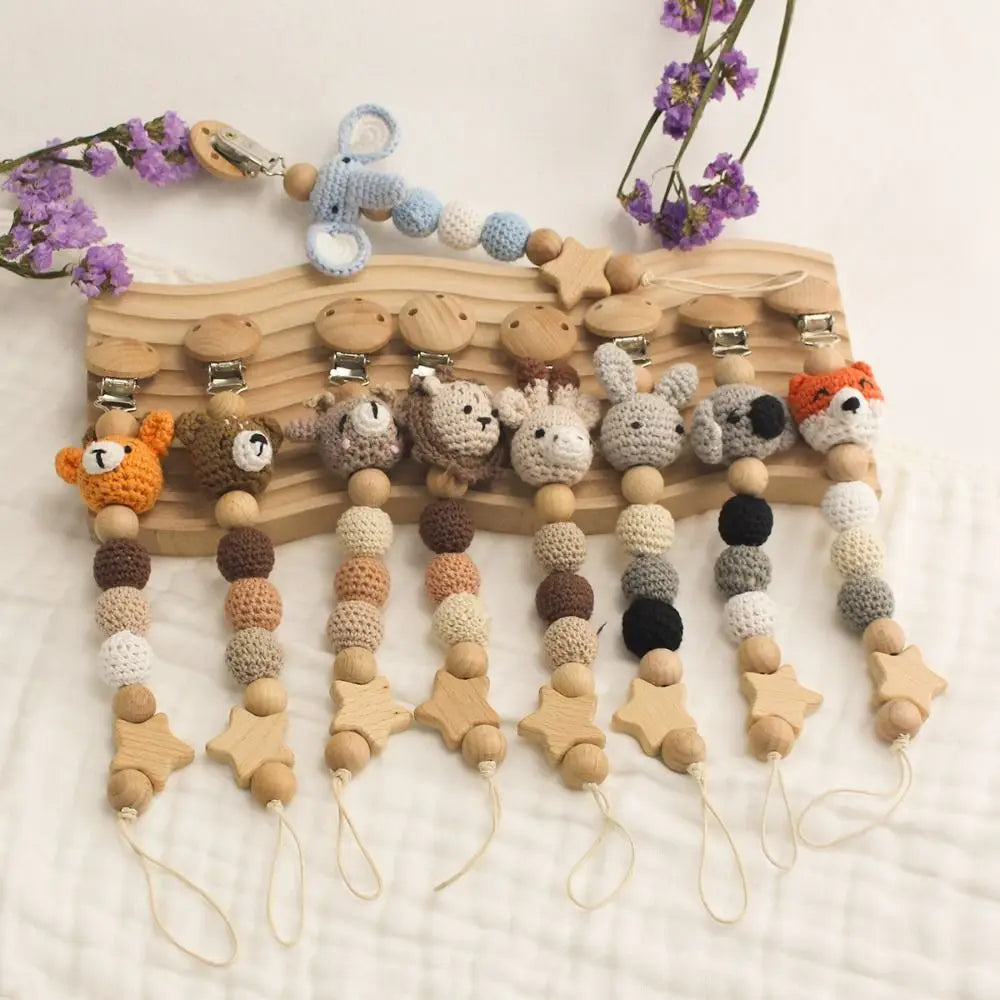 Crochet Animal Pacifier Clip