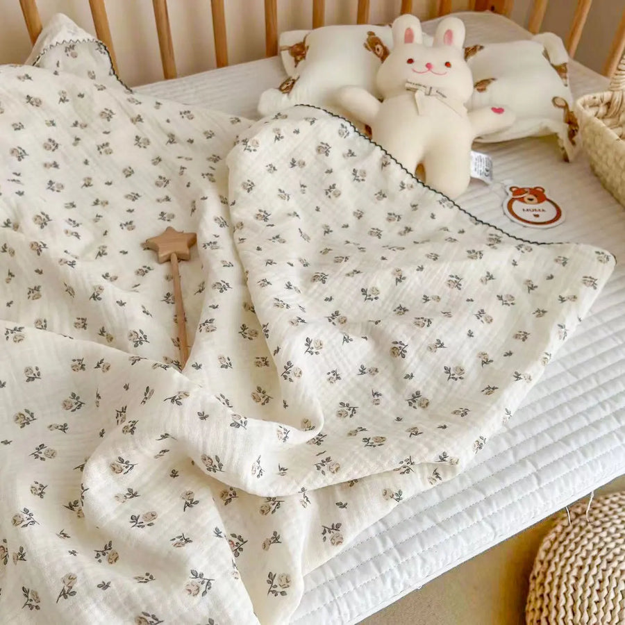 Muslin Floral Baby Blanket, product view 5