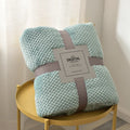 Grey soft fleece baby blanket displayed flat