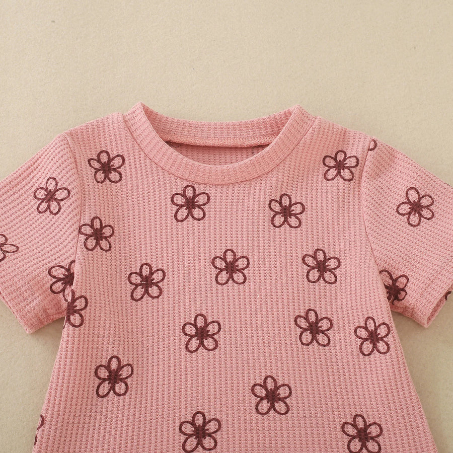 Petite Fleur Pink Tee & Shorts Set – detail 3