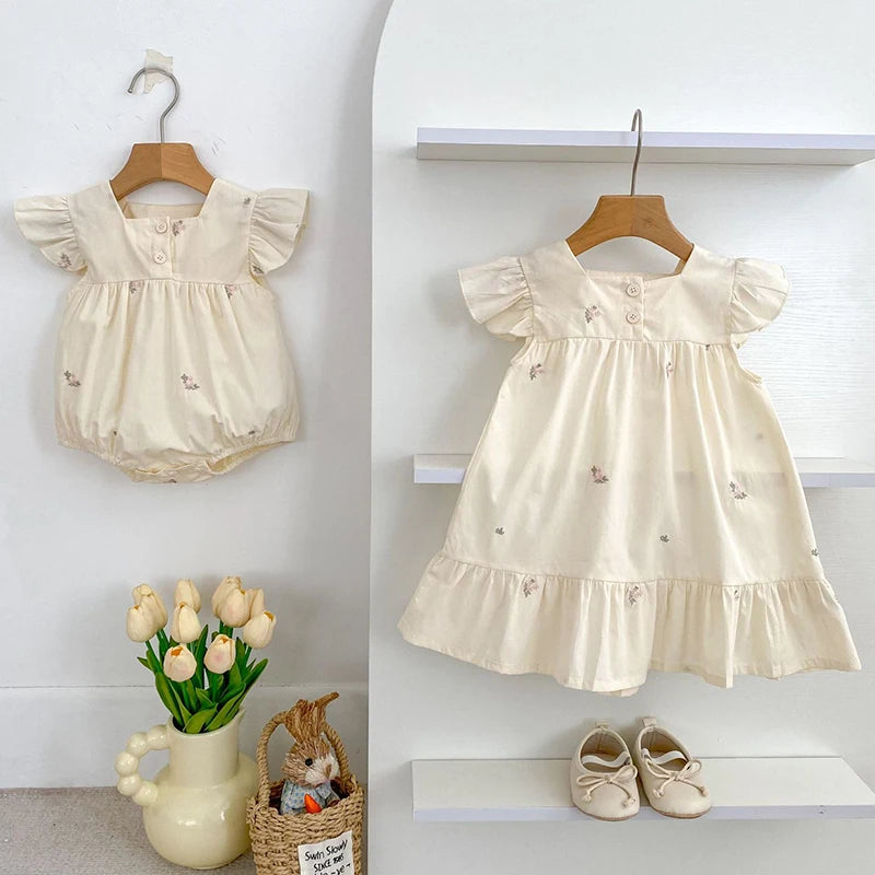 Embroidered Romper Set, product view 2