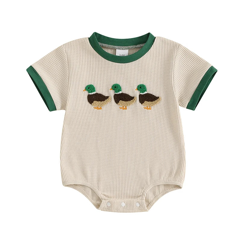 Three Little Ducks Embroidered Romper, product view 8