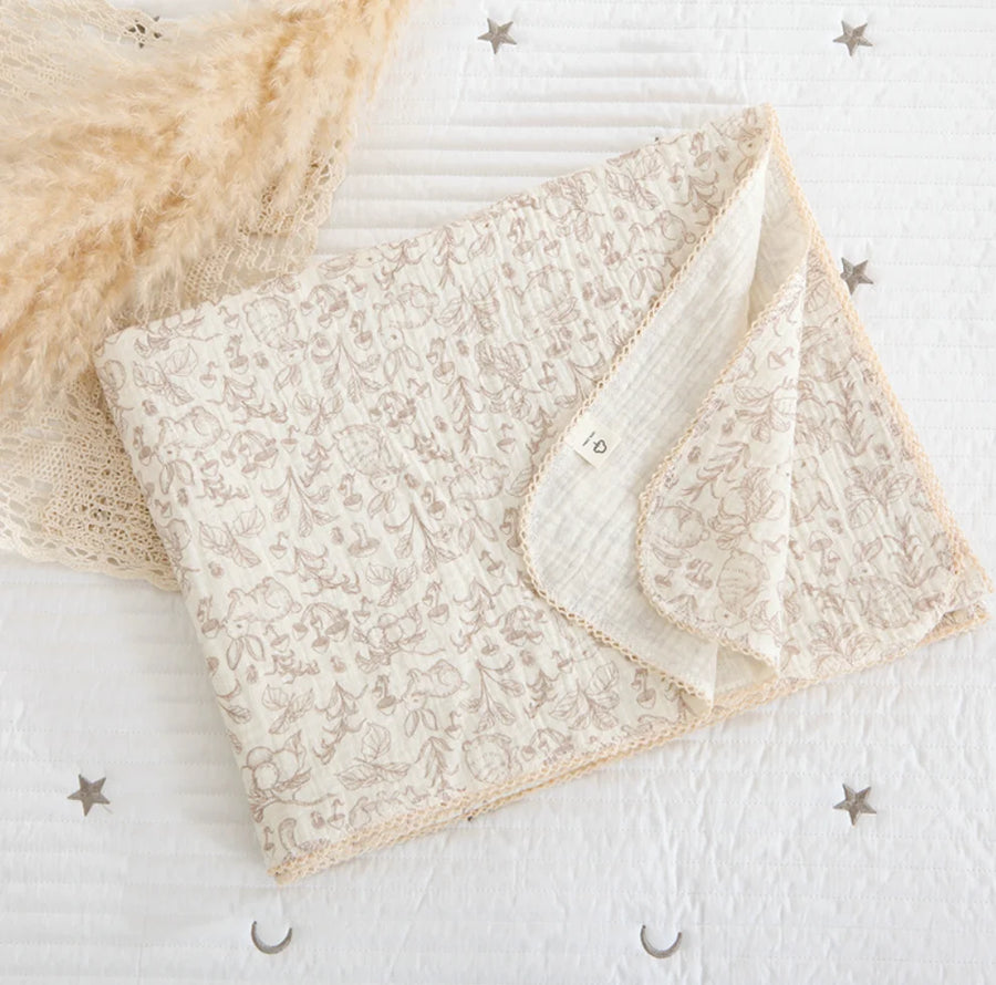 Muslin Floral Baby Blanket, product view 9