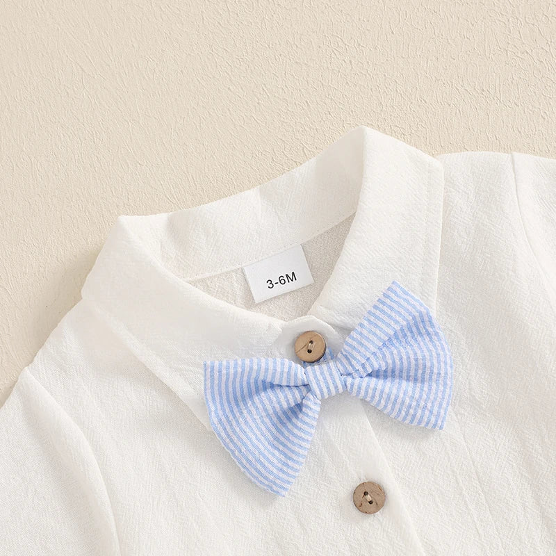 Bowtie Accessory Included in Gentleman Romper Set
