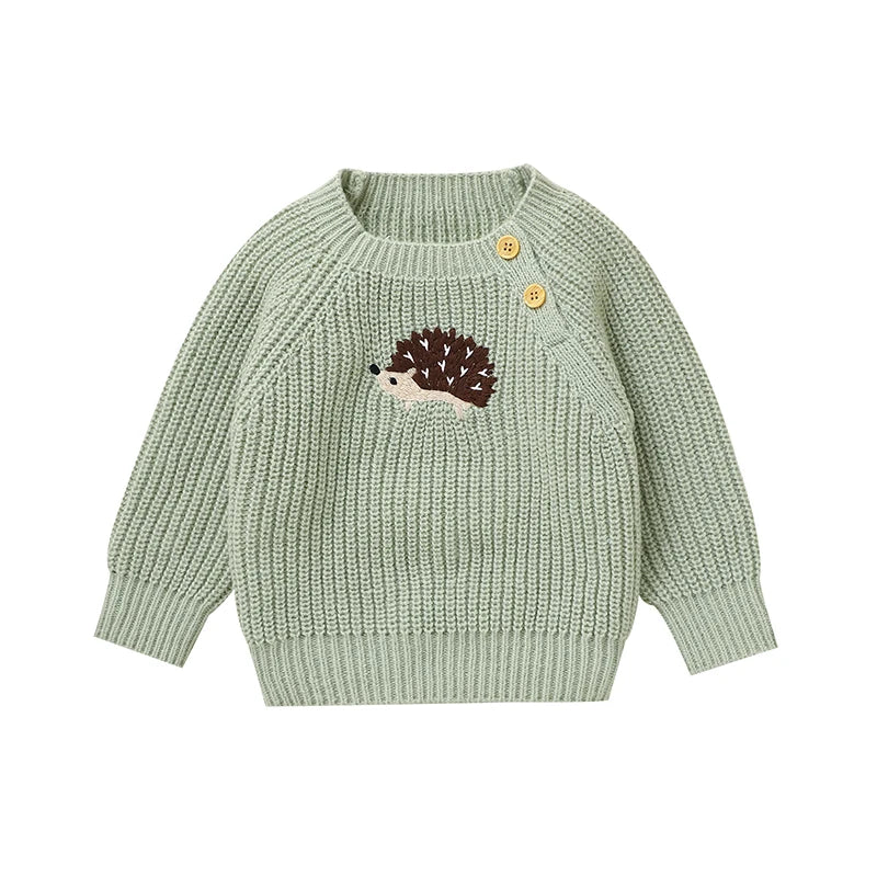 Soft Polyester Knit Sweater for Babies