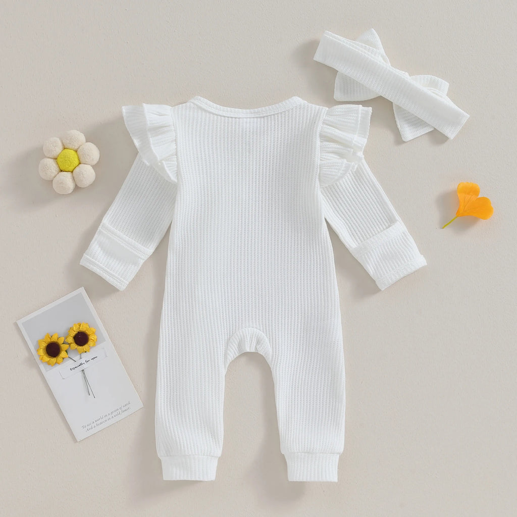 Snowberry Ruffle Bow Romper